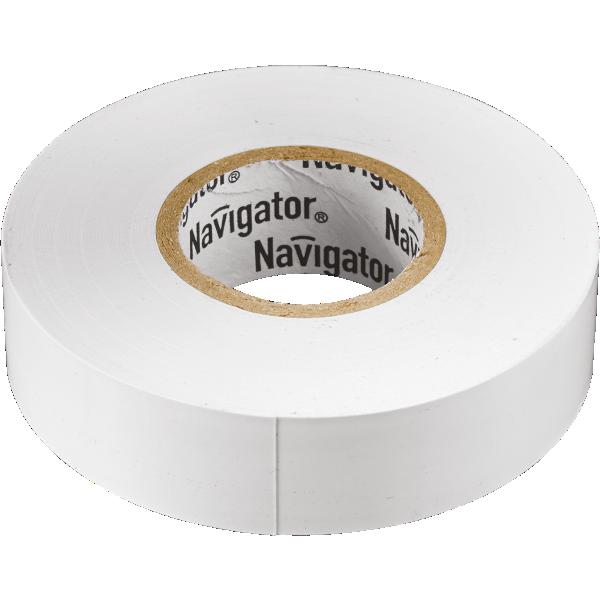 Изолента Navigator NIT-B15-20 WH общего применения 0,13-15мм. белая