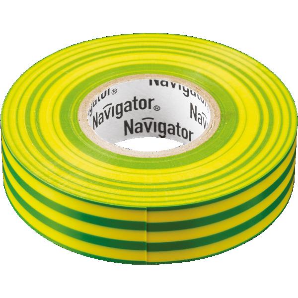 Изолента Navigator NIT-B15-20 YG общего применения 0,13-15мм. желто-зеленая