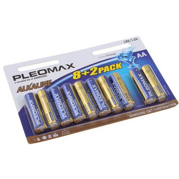 Батарейка Pleomax LR6 BP8+2 (С21216) (10/100/600)