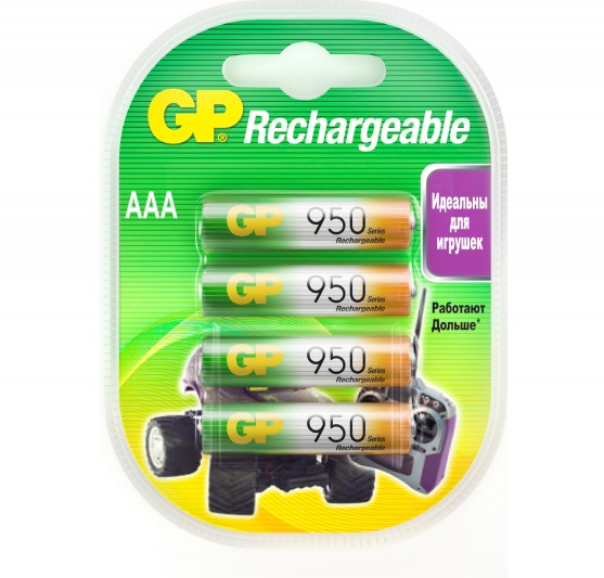 Аккумулятор GP AAA 950мАч 95AAAHC-2DECRC4 BP4 (4/40/400)