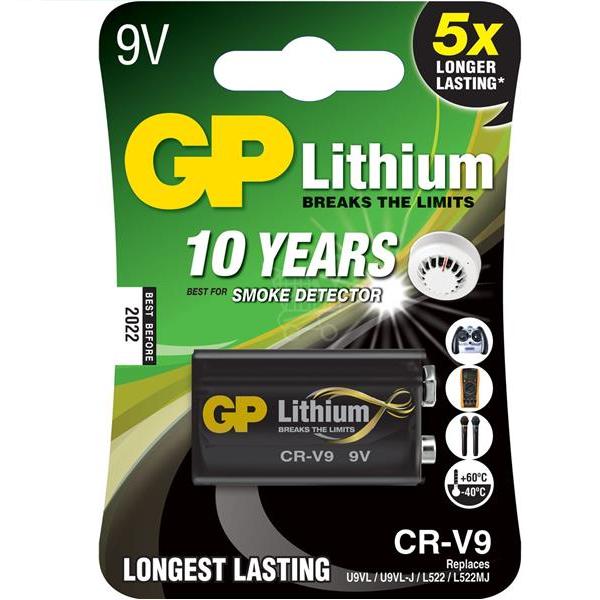 Батарейка GP Lithium CR-V9SD-2UE1 9В Крона BL1 (1/10/450)