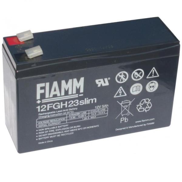 Аккумуляторная батарея FIAMM 12FGH23Slim 12В 5Ач (151x51x94)