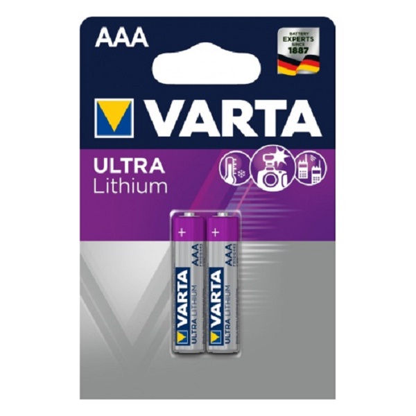 Батарейка VARTA Ultra Lithium LR03 BP2 (680399)
