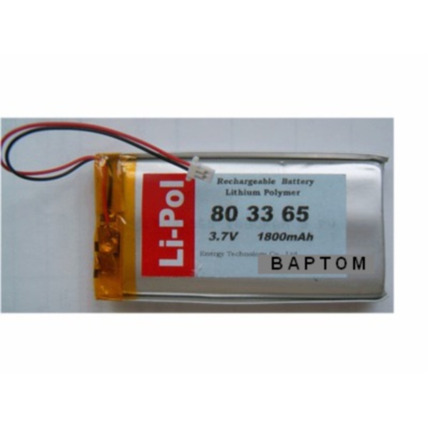 Элемент литий-полимерный  LP803365-PCM 1800mAh Li-Pol,  