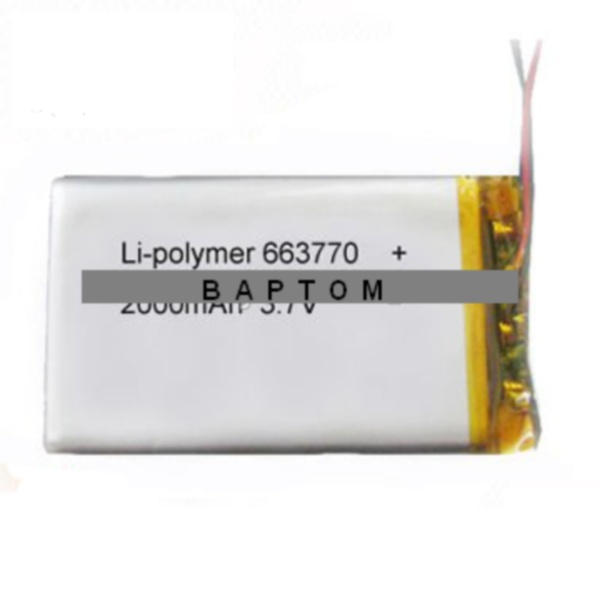 Элемент литий-полимерный  LP663770 1850mAh Li-Pol