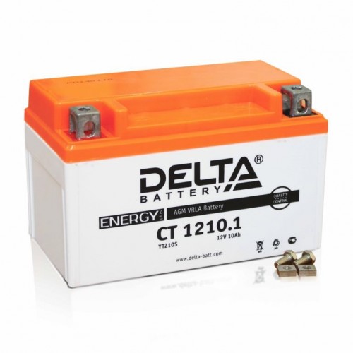 Мото аккумулятор DELTA CT 1210.1 12В 10Ач пуск.ток 120А стартерный