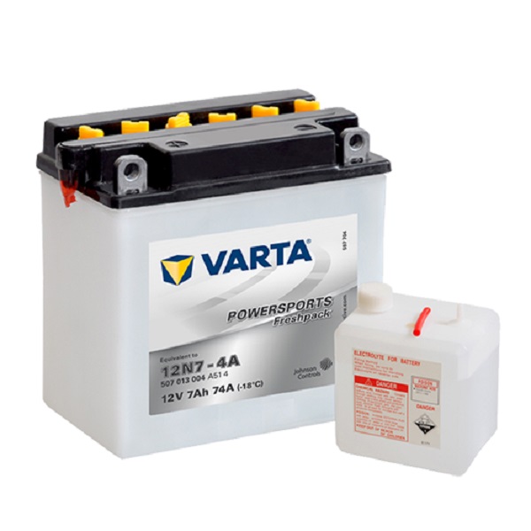 Мото аккумулятор VARTA POWERSPORTS Freshpack Specs 7Ач пуск.ток 74А п.п. (12N7-4A)