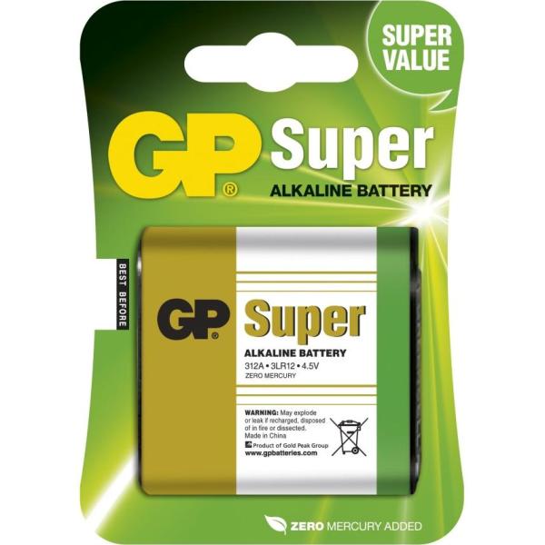 Батарейка GP Super Alkaline 3LR12 312A 4,5В BP1