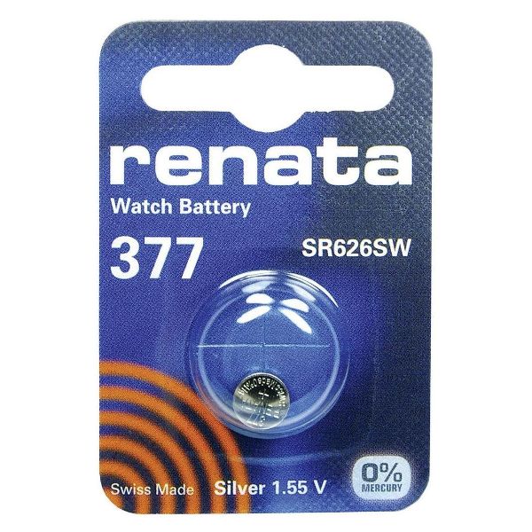 Батарейка RENATA SR377 SR-626SW BL1 часовая (1/10/100)(20598)