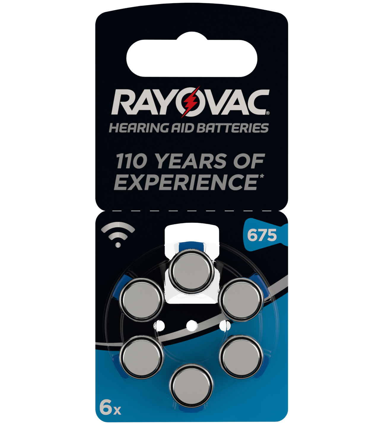 Батарейка RAYOVAC ACOUSTIC Type 675 BL6 для слух. аппаратов (039723/003182)