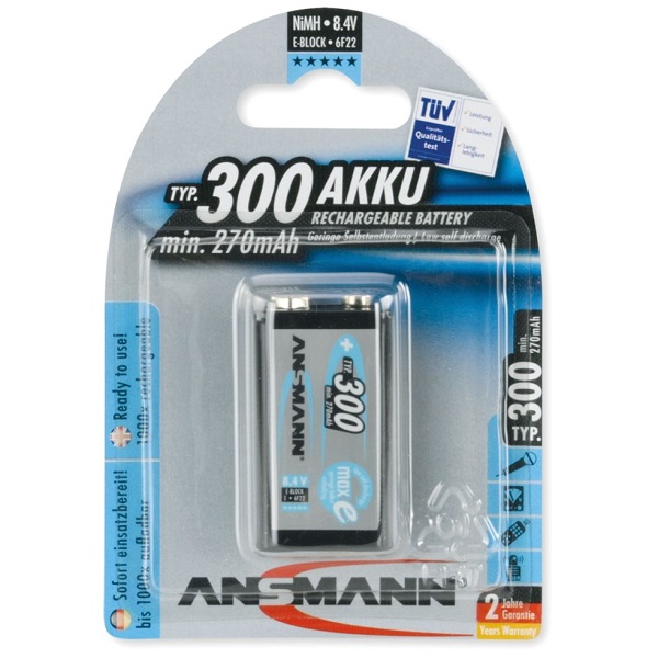 Аккумулятор ANSMANN 5035453-RU E-Block 300мАч maxE BL1