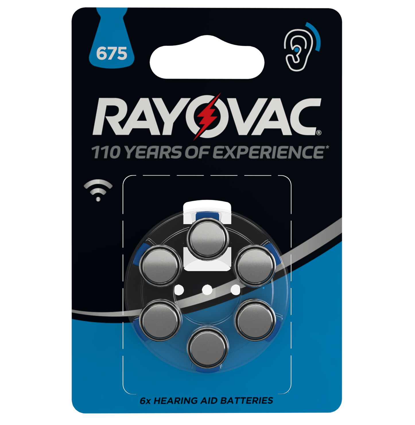 Батарейка RAYOVAC ACOUSTIC Type 675 BL8 для слух. аппаратов