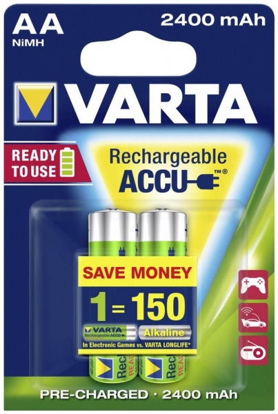 Аккумулятор VARTA AA 2400мАч Ready2Use BP2 (575428)