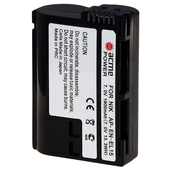 Аккумулятор фото/видео AcmePower EN-EL15 7.0В 1600мАч Li-ion для Nikon D600,D7000,D800