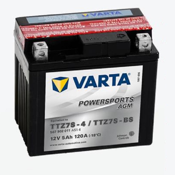 Мото аккумулятор VARTA POWERSPORTS AGM  5Ач пуск.ток 120А о.п. TTZ7S-BS (127384)