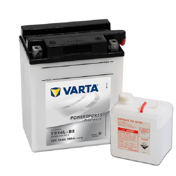 Мото аккумулятор VARTA POWERSPORTS Freshpack 14Ач пуск.ток 190А о.п. YB14L-B2 (140512)