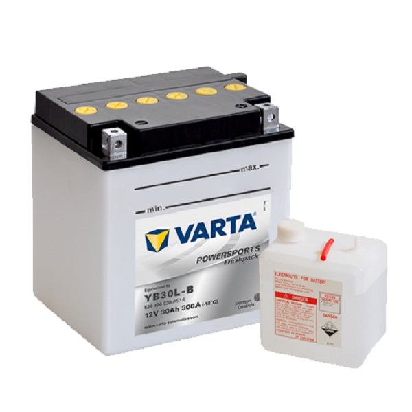 Мото аккумулятор VARTA 12В 30Ач POWERSPORTS Freshpack 530 400 030 Specs YB30L-B (YB30L-B) пуск.ток 300А (141328)