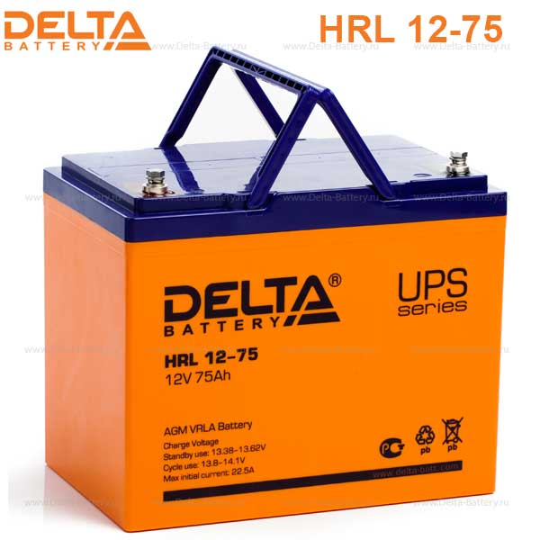 Аккумуляторная батарея DELTA HRL 12-75 X 12В 75Ач 10лет