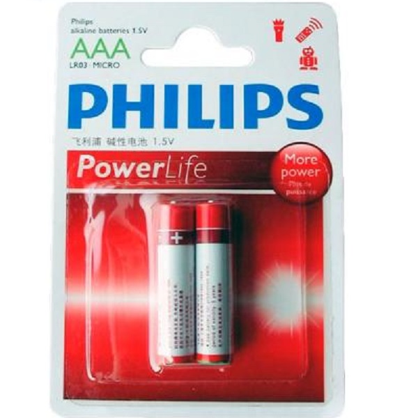 Батарейка PHILIPS LR03  PowerLife  BP-2 