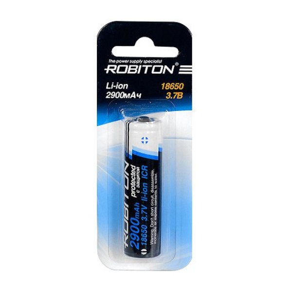Аккумулятор ROBITON 18650/Li 2.9 2900mAh 3.7В с защитой BL1