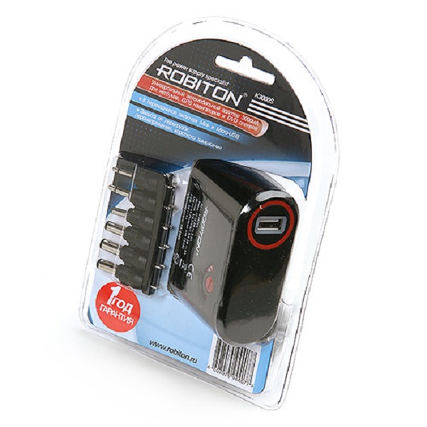 Блок питания Robiton K3000S  3000мА с насадками micro mini USB BL1 Вход: 12-13,8В DC  -   3,3А  Выходное напряжение: DC 3,0 / 4,5 / 6,0 / 7,5 / 9,0 / 9,5В, 18ВА(макс), 12,0В (только для 13,8В)   Выходной ток: 3000мА¶ USB: DC 5В; 1000мА   Предохранитель: 5