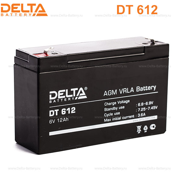 Аккумуляторная батарея DELTA DT 612 6В 12Ач