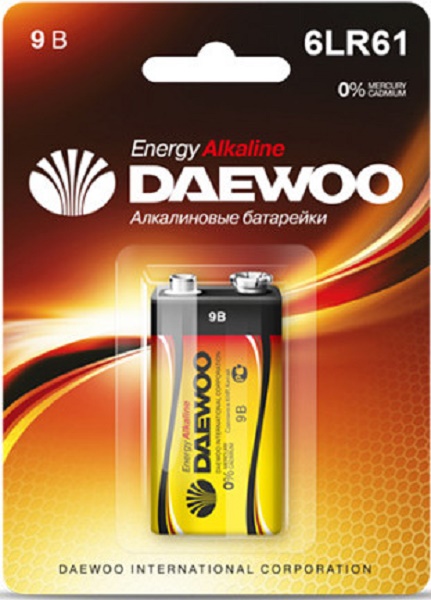 Батарейка DAEWOO Energy 6LR61 BL1 (1/12)
