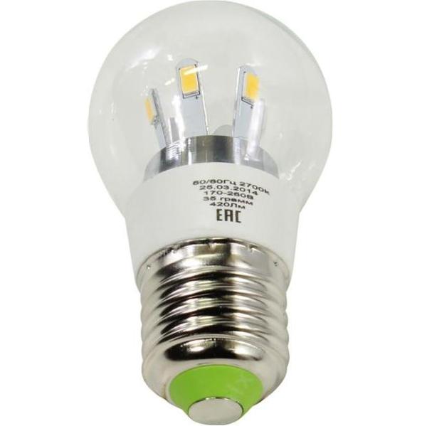Лампа ЭРА LED-360 P45 5Вт 827 Е27 светодиодная