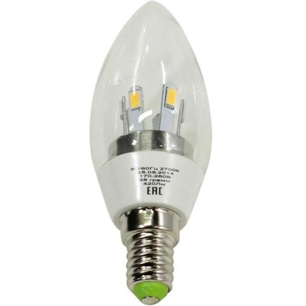 Лампа ЭРА LED-360 B35 5Вт 827 Е14 светодиодная