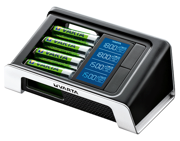 Зарядное ус-во VARTA LCD Ultra Fast Charger для 1-4 акк-ров AAA/AA, 12V автом. адаптер 