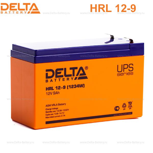 Аккумуляторная батарея DELTA HRL 12-9 X 12В 9Ач 10лет