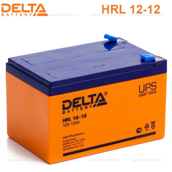 Аккумуляторная батарея DELTA HRL 12-12 X 12В 12Ач 10лет