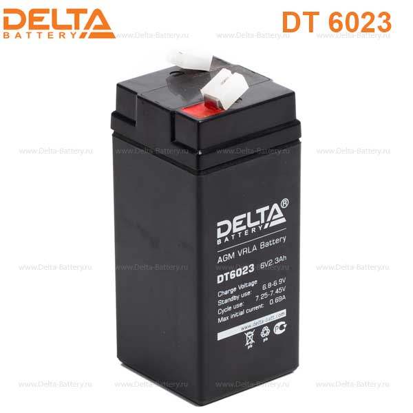Аккумуляторная батарея DELTA DT 6023 6В 2,3Ач