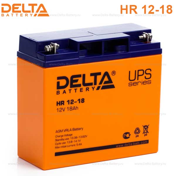 Аккумуляторная батарея DELTA HR 12-18  12В 18Ач