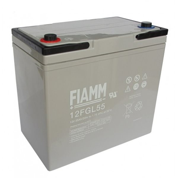 Аккумуляторная батарея FIAMM 12FGL55 12В 55Ач (229*138*207) мм срок службы  10-12 лет клеммы Female M6