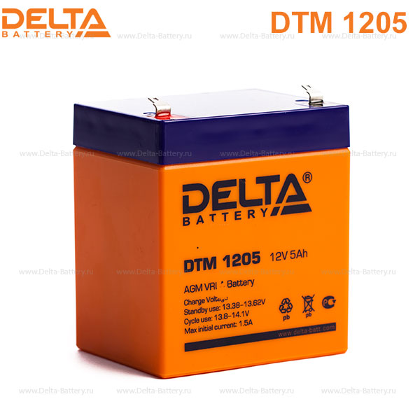 Аккумуляторная батарея DELTA DTM 1205 12В 5Ач