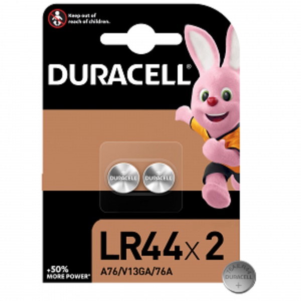 Батарейка DURACELL LR44 BL2 (Б0009737) (2/20/200)
