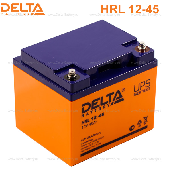 Аккумуляторная батарея DELTA HRL 12-45 X 12В 45Ач 10лет