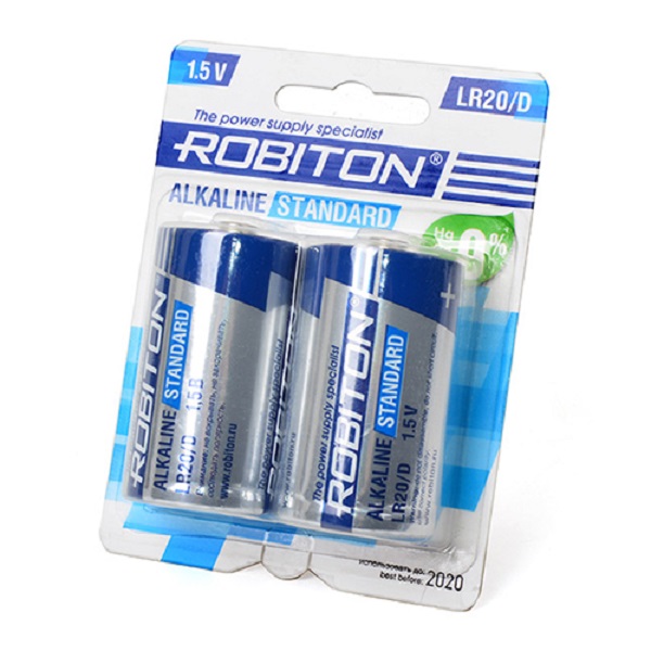 Батарейка  ROBITON Standard LR20 BL2