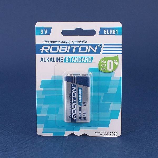 Батарейка  ROBITON Standard 6LR61 9В  BL1