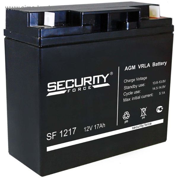 Аккумуляторная батарея SECURITY FORCE SF 1217 12В 17Ач