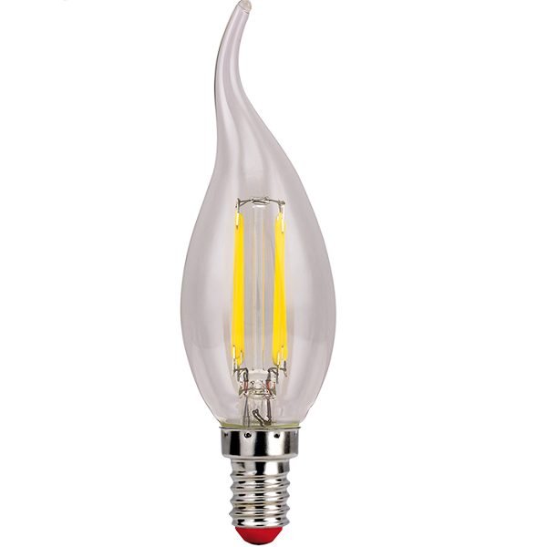 Лампа PULSAR ALM-FC-5E14-4000-G 5Вт E14 4000K 470лм CL светодиодная,свеча на ветру,декор ИДЕАЛ 