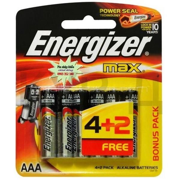 Батарейка ENERGIZER MAX  LR03 BP4+2