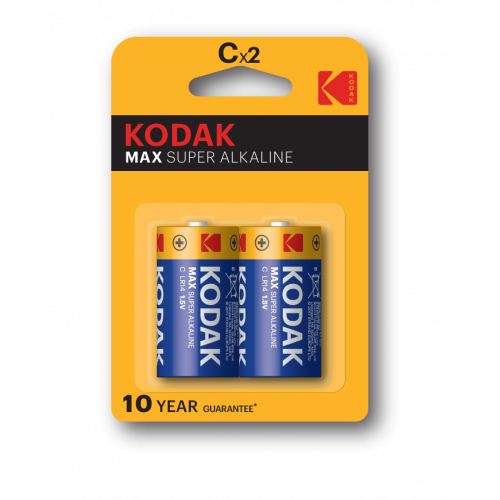 Батарейка KODAK MAX SUPER Alkaline LR14 BL2 (Б0005123) (2/20/200)