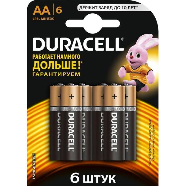 Батарейка DURACELL LR6 BP6 (Б14859)