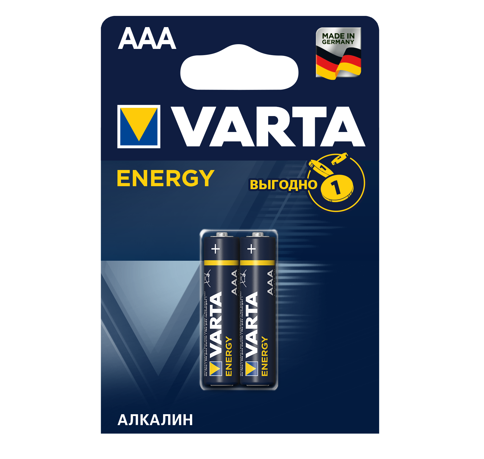 Батарейка VARTA  Energy LR03 BP2 (771226)