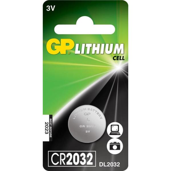 Батарейка GP Lithium CR2032 CR2032-2CRU2 3В BL2 (2/20/720)