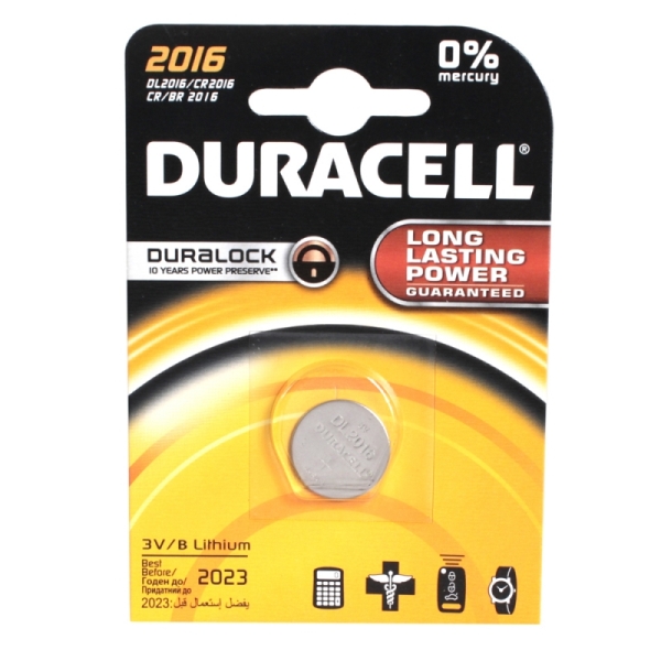 Батарейка DURACELL CR2016 BP1 3В (4815)