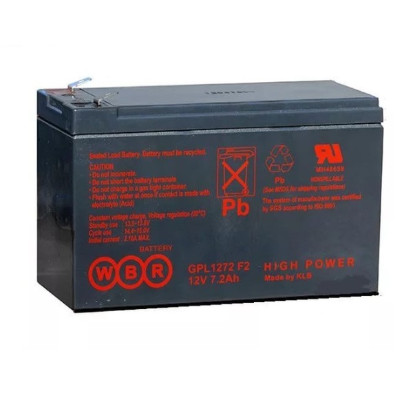 Аккумуляторная батарея WBR GPL 1272 12В 7.2Ач F2 10 лет