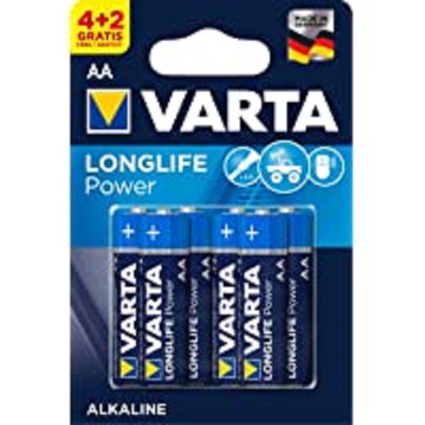 Батарейка VARTA LONGLIFE POWER LR6 BP4+2 (568772)